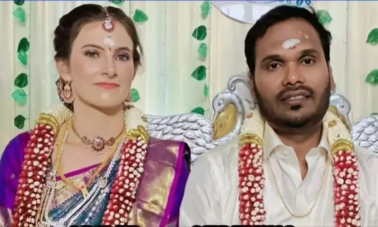 அமெரிக்க பெண்ணை கரம் பிடித்த திருப்பத்தூர் இளைஞர்: இந்து முறைப்படி திருமணம்