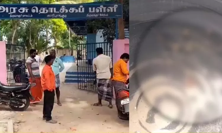 பள்ளி குடிநீர் தொட்டியில் மலத்தை கலந்து அட்டூழியம் பள்ளி குடிநீர் தொட்டியில் மலத்தை கலந்து அட்டூழியம்