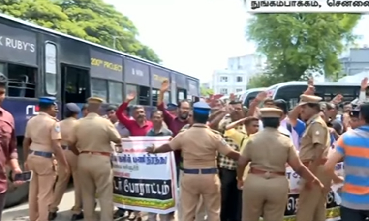 சென்னை டிபிஐ வளாகத்தில் பகுதிநேர ஆசிரியர்கள் 8-வது நாளாக போராட்டம்