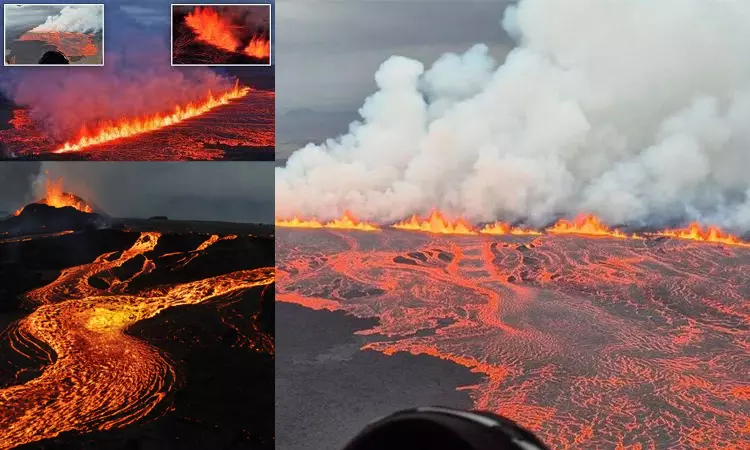 ஐஸ்லாந்தில் வெடித்து சிதறிய எரிமலை