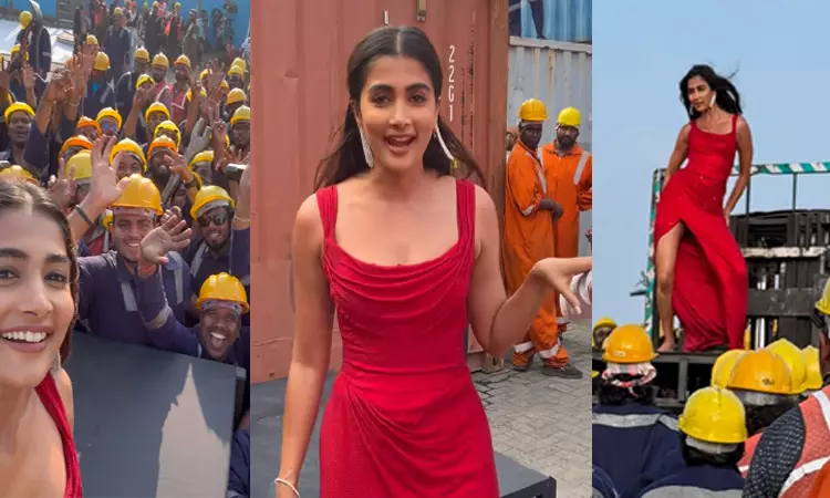 கூலி படத்தின்  மோனிகா பாடல்  படப்பிடிப்பு காட்சிகளை பகிர்ந்த பூஜா ஹெக்டே