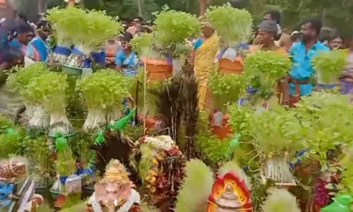 சோழவந்தான்: இளங்காளியம்மன் கோவில் திருவிழா- முளைப்பாரி ஊர்வலம் சோழவந்தான்: இளங்காளியம்மன் கோவில் திருவிழா- முளைப்பாரி ஊர்வலம்