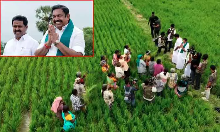 விவசாயிகளை சந்தித்து கலந்துரையாடினார் எடப்பாடி பழனிசாமி விவசாயிகளை சந்தித்து கலந்துரையாடினார் எடப்பாடி பழனிசாமி