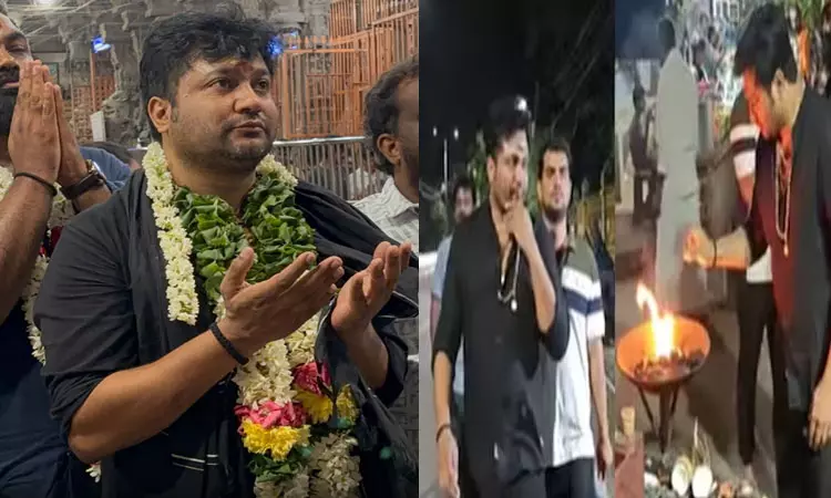 திருவண்ணாமலையில் நடிகர் பாபி சிம்ஹா சாமி தரிசனம்!