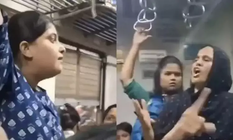 மராத்தி தெரியாவிட்டால் வெளியே போ  மின்சார ரெயிலில்  பெண் பயணிகளுக்கு இடையே சண்டை