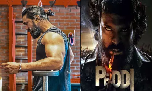 பெத்தி  படத்திற்காக உடலை முறுக்கேற்றிய ராம் சரண்