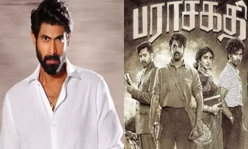பராசக்தி படப்பிடிப்பில் ராணா பராசக்தி படப்பிடிப்பில் ராணா