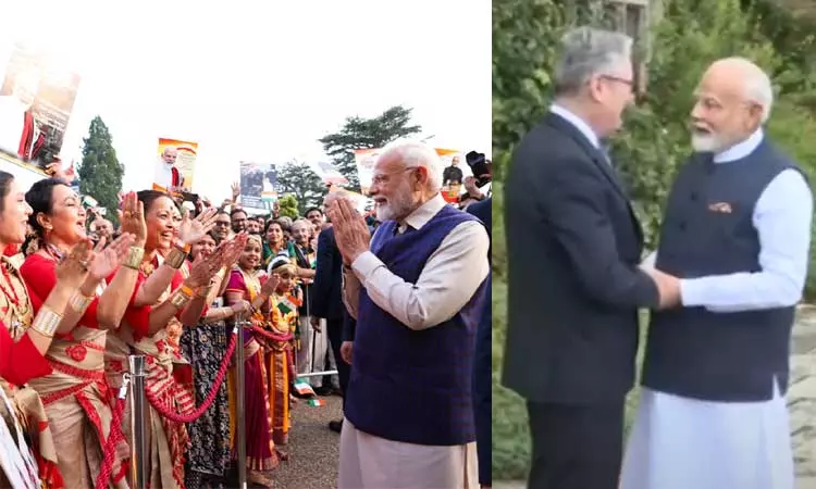 இங்கிலாந்து பிரதமர் கெய்ர் ஸ்டார்மருடன் மோடி சந்திப்பு