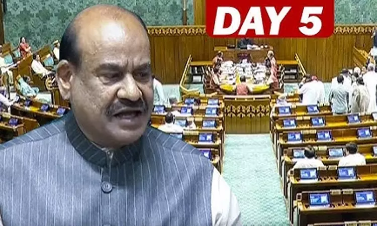 எதிர்க்கட்சிகள் கடும் எதிர்ப்பு - அமளி:  நாடாளுமன்றம் 5-வது நாளாக முடங்கியது