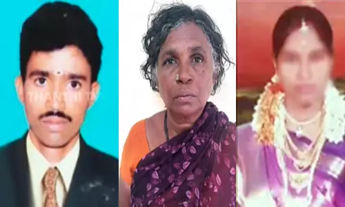 மாமனார் பாலியல் தொல்லை: அதிர்ச்சியை ஏற்படுத்திய இளம்பெண் தற்கொலையில் கணவர், மாமியார் கைது மாமனார் பாலியல் தொல்லை: அதிர்ச்சியை ஏற்படுத்திய இளம்பெண் தற்கொலையில் கணவர், மாமியார் கைது
