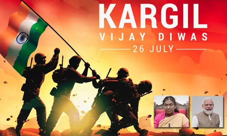 கார்கில் வெற்றி தினம்: போரில் இறந்த வீரர்களுக்கு ஜனாதிபதி, பிரதமர் அஞ்சலி