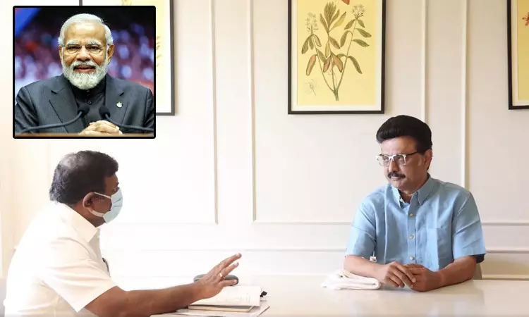 தமிழகம் வரும் பிரதமர் மோடியிடம் கோரிக்கை மனு; முதல்-அமைச்சர் மு.க.ஸ்டாலின் தகவல் தமிழகம் வரும் பிரதமர் மோடியிடம் கோரிக்கை மனு; முதல்-அமைச்சர் மு.க.ஸ்டாலின் தகவல்