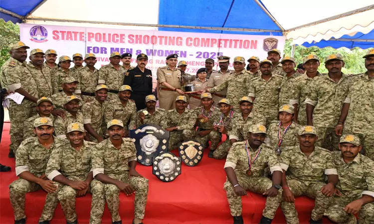 மாநில காவல்துறை துப்பாக்கி சுடுதல் போட்டி: பதக்கம் வென்றவர்களுக்கு தமிழக டிஜிபி சங்கர் ஜிவால் பாராட்டு