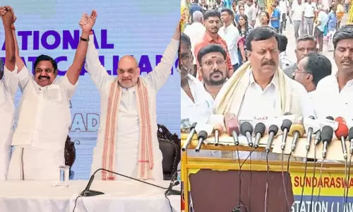 அதிமுக-பாஜக கூட்டணியின் தலைவர் எடப்பாடி பழனிசாமி தான் - சுதாகர் ரெட்டி