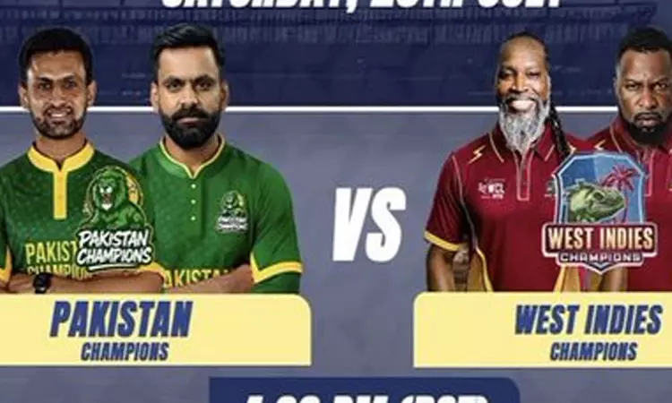 லெஜெண்ட்ஸ் லீக்: கம்ரான் அக்மல் அபார சதம்.. வெஸ்ட் இண்டீசை வீழ்த்தி பாகிஸ்தான் வெற்றி