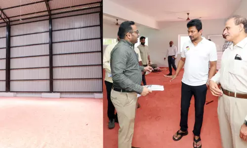 சென்னையில் பாரா விளையாட்டு மைதானம்: உதயநிதி ஸ்டாலின் ஆய்வு சென்னையில் பாரா விளையாட்டு மைதானம்: உதயநிதி ஸ்டாலின் ஆய்வு