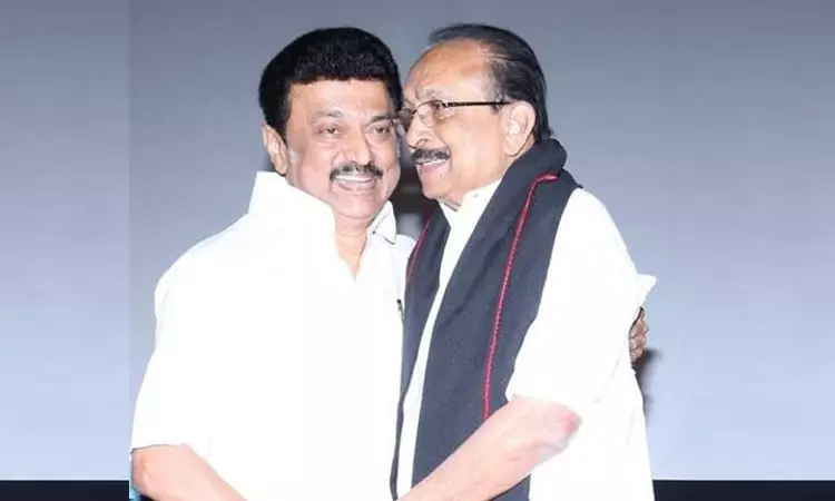 முதல்-அமைச்சர் மு.க.ஸ்டாலினுடன் மதிமுக பொதுச்செயலாளர் வைகோ சந்திப்பு