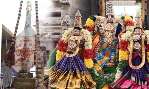 தாடிக்கொம்பு சவுந்தரராஜ பெருமாள் கோவிலில் ஆடித் திருவிழா தொடங்கியது தாடிக்கொம்பு சவுந்தரராஜ பெருமாள் கோவிலில் ஆடித் திருவிழா தொடங்கியது
