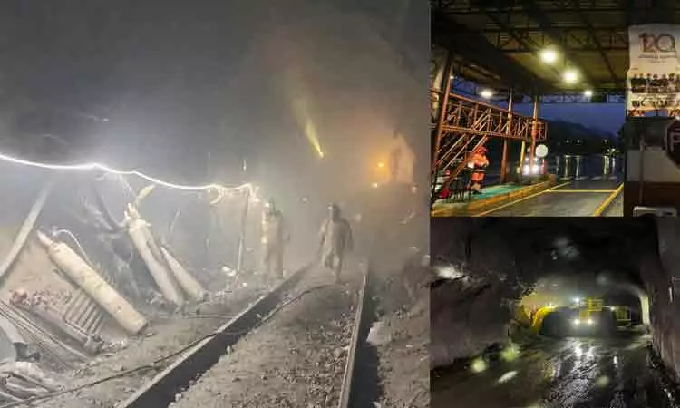 நிலநடுக்கத்தால் இடிந்து விழுந்த தாமிர சுரங்கம் - ஒருவர் பலி, 5 பேரை தேடும் பணி தீவிரம் நிலநடுக்கத்தால் இடிந்து விழுந்த தாமிர சுரங்கம் - ஒருவர் பலி, 5 பேரை தேடும் பணி தீவிரம்