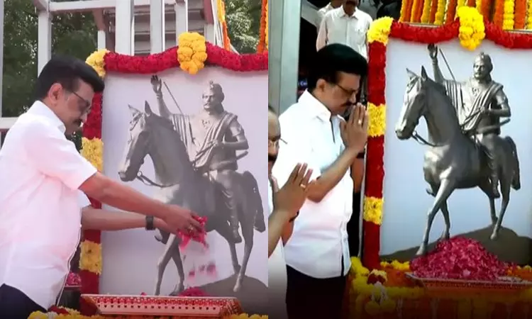 தீரன் சின்னமலை நினைவு தினம்: முதல்-அமைச்சர் மு.க.ஸ்டாலின் மலர்தூவி மரியாதை