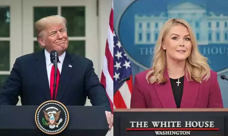 அந்த முகமும், அந்த உதடுகளும்... வெள்ளை மாளிகை ஊடக செயலாளரை புகழ்ந்து தள்ளிய டிரம்ப்