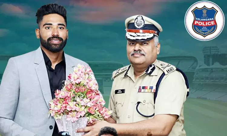 தெலுங்கானாவின் பெருமை... முகமது சிராஜை வாழ்த்திய காவல்துறை