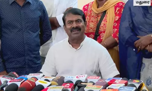 பேயை விவாகரத்து செய்துவிட்டு மக்கள் பிசாசை திருமணம் செய்கிறார்கள் - திமுக, அதிமுக மீது சீமான் விமர்சனம் பேயை விவாகரத்து செய்துவிட்டு மக்கள் பிசாசை திருமணம் செய்கிறார்கள் - திமுக, அதிமுக மீது சீமான் விமர்சனம்