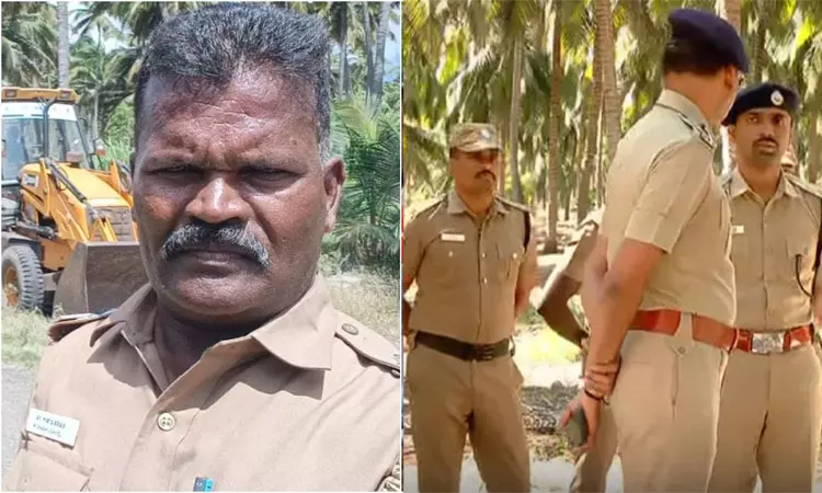 திருப்பூர் எஸ்.எஸ்.ஐ சண்முகவேல் கொலை வழக்கு:   தந்தை - மகன் சரண்