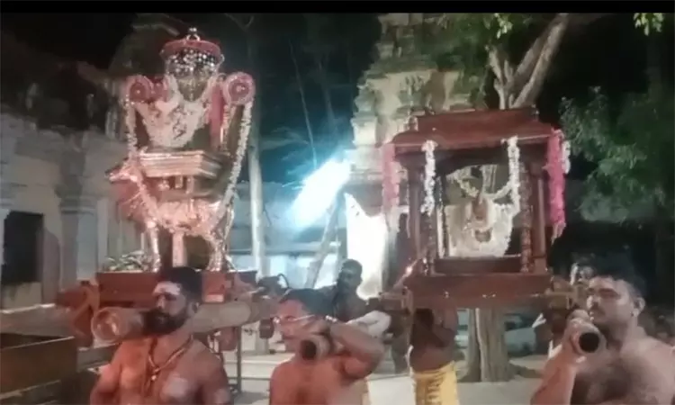 கன்னியாகுமரி குகநாதீஸ்வரர் கோவிலில் ஆடித்தபசு காட்சி