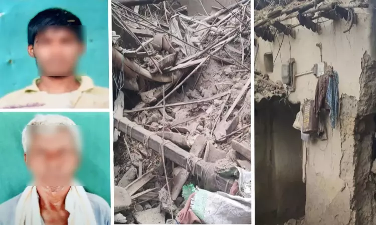 கனமழையால் வீடு இடிந்து விபத்து; தந்தை, மகன் பலி கனமழையால் வீடு இடிந்து விபத்து; தந்தை, மகன் பலி