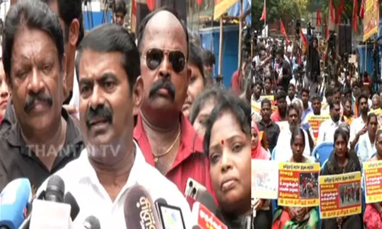 தூய்மை பணியாளர்கள் போராட்டம் - சீமான் ஆதரவு