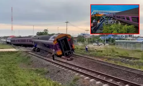 தாய்லாந்து:  எக்ஸ்பிரஸ் ரெயில் விபத்தில் சிக்கியதில் 9 பேர் காயம்