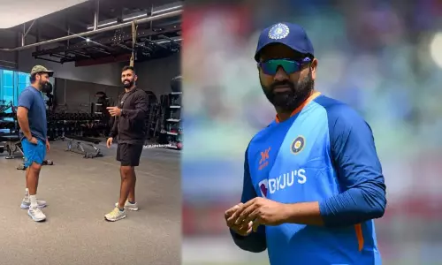 ஆஸ்திரேலியாவுக்கு எதிரான ஒருநாள் தொடர்; பயிற்சியை தொடங்கிய ரோகித் சர்மா ஆஸ்திரேலியாவுக்கு எதிரான ஒருநாள் தொடர்; பயிற்சியை தொடங்கிய ரோகித் சர்மா