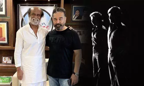 Actor Kamal Haasan congratulates Rajinikanth on his 50th year in cinema Actor Kamal Haasan congratulates Rajinikanth on his 50th year in cinema