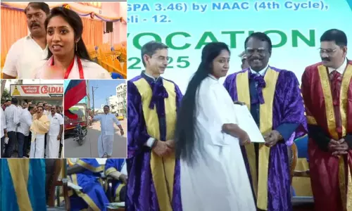 கவர்னரிடம் பட்டம் பெற மறுத்த மாணவி; திமுகவில் பெயர் வாங்க அரங்கேற்றும் நாடகம் - அண்ணாமலை விமர்சனம் கவர்னரிடம் பட்டம் பெற மறுத்த மாணவி; திமுகவில் பெயர் வாங்க அரங்கேற்றும் நாடகம் - அண்ணாமலை விமர்சனம்
