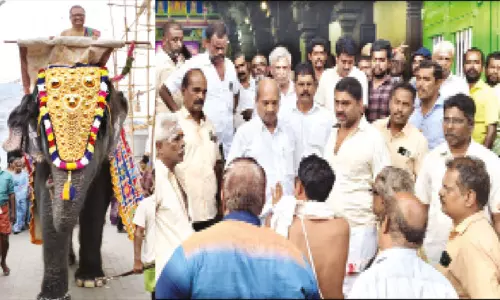 திருச்செந்தூர் கோவிலில் கொடிப்பட்டம் வீதி உலாவின்போது இருதரப்பினர் இடையே திடீர் மோதல் திருச்செந்தூர் கோவிலில் கொடிப்பட்டம் வீதி உலாவின்போது இருதரப்பினர் இடையே திடீர் மோதல்