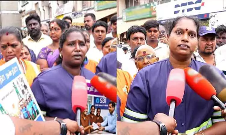 முதல்அமைச்சருக்கு நன்றி தெரிவித்து தூய்மைப் பணியாளர்கள் பேட்டி