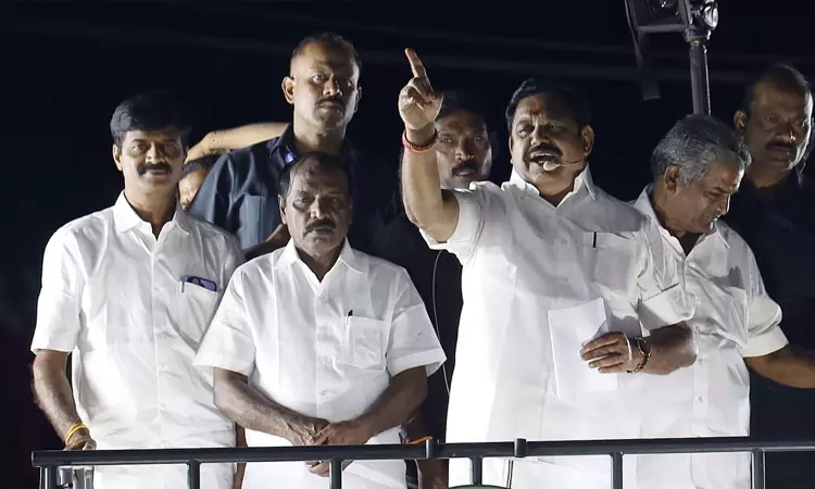 திமுகவுக்கு ஊழல் செய்வதில் தேசிய விருது கொடுக்கலாம் - எடப்பாடி பழனிசாமி திமுகவுக்கு ஊழல் செய்வதில் தேசிய விருது கொடுக்கலாம் - எடப்பாடி பழனிசாமி