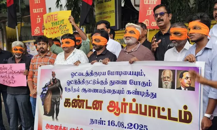 ஓட்டுத் திருட்டு விவகாரம்: கோவையில் நூதன போராட்டம்... ... இன்றைய முக்கிய செய்திகள் சில வரிகளில்.. 16-08-2025