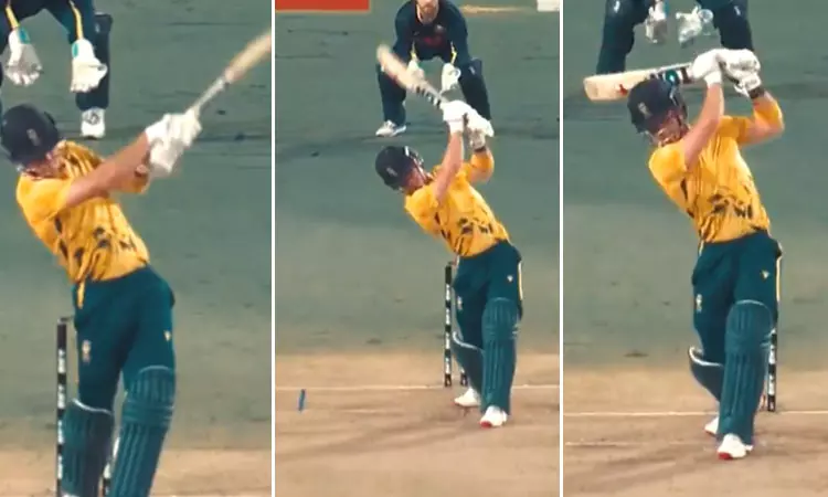 தொடர்ந்து 3 ‘நோ லுக்’ சிக்சர்கள் விளாசிய பிரெவிஸ்... வைரல் வீடியோ