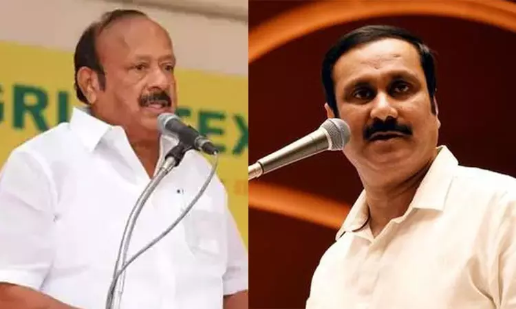 தந்தையுடன் மல்லுக்கட்டிக் கொண்டிருக்கும் அன்புமணியின் அறிக்கை விரக்தியின் உச்சம் - எம்.ஆர்.கே.பன்னீர்செல்வம் தந்தையுடன் மல்லுக்கட்டிக் கொண்டிருக்கும் அன்புமணியின் அறிக்கை விரக்தியின் உச்சம் - எம்.ஆர்.கே.பன்னீர்செல்வம்