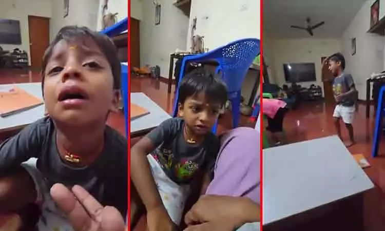 ஒழுங்கா தமிழில் பேசுமா... வைரலான சிறுவனின் கெஞ்சல் வீடியோ