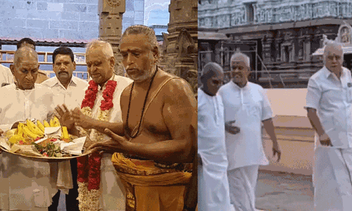 திருவண்ணாமலை அண்ணாமலையார் கோவிலில் இளையராஜா சாமி தரிசனம்