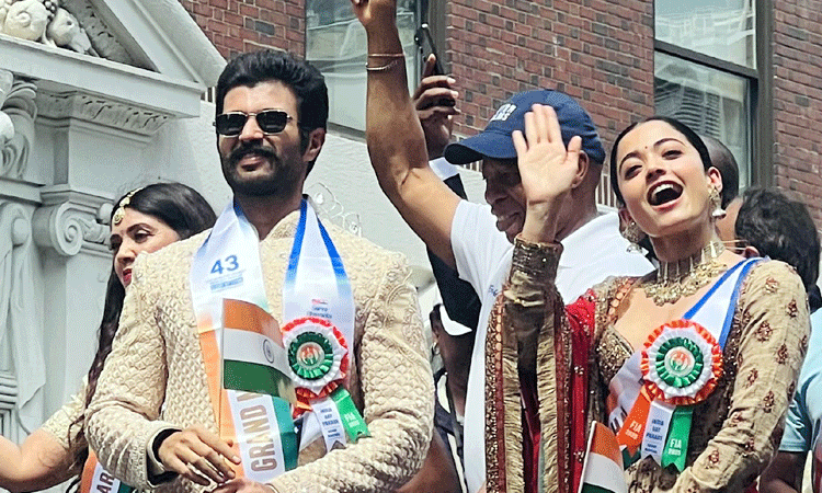 அமெரிக்காவில் ஜோடியாக வலம் வந்த விஜய் தேவரகொண்டா - ராஷ்மிகா