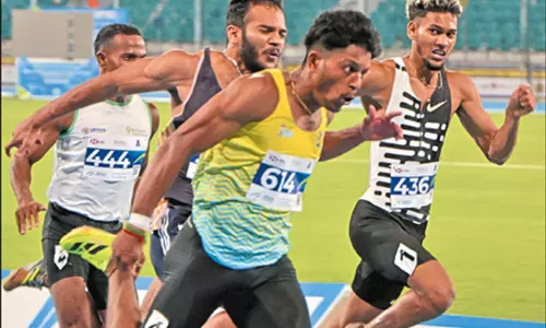 தேசிய தடகள போட்டி: 100 மீட்டர் ஓட்டத்தில் தமிழகத்தின் தனலட்சுமி, தமிழரசு முதலிடம்