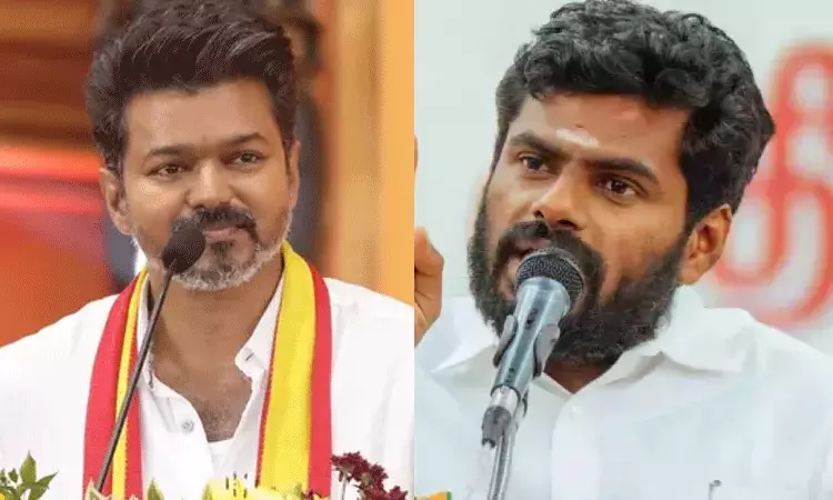 தாய்மாமன் என்று சொல்லும் விஜய் 50 வருஷமாக எங்கு போனார்? - அண்ணாமலை கேள்வி தாய்மாமன் என்று சொல்லும் விஜய் 50 வருஷமாக எங்கு போனார்? - அண்ணாமலை கேள்வி