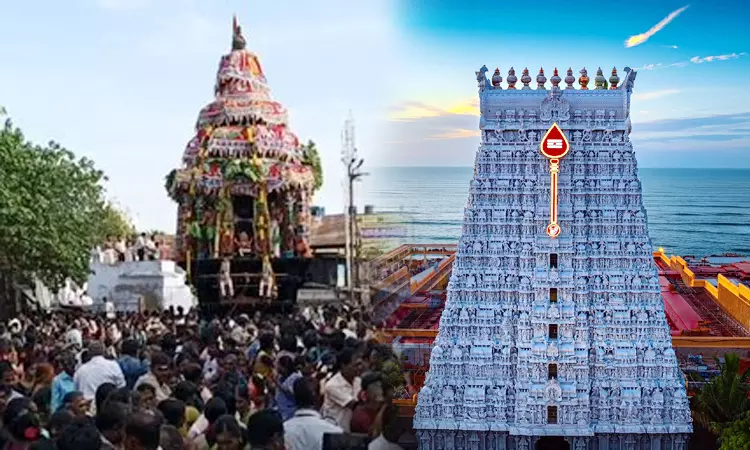 திருச்செந்தூர் முருகன் கோவிலில் ஆவணித்திருவிழா தேரோட்டம் - திரளான பக்தர்கள் பங்கேற்பு