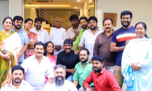 Television actors association members received greetings from Ilaiyaraaja