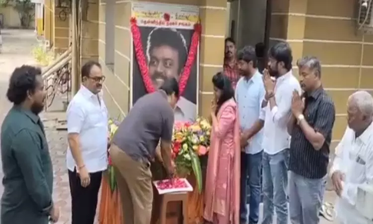 விஜயகாந்துக்கு தென்னிந்திய நடிகர் சங்கம் மரியாதை விஜயகாந்துக்கு தென்னிந்திய நடிகர் சங்கம் மரியாதை