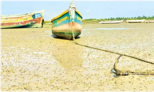 பாம்பனில் திடீரென உள்வாங்கிய கடல்